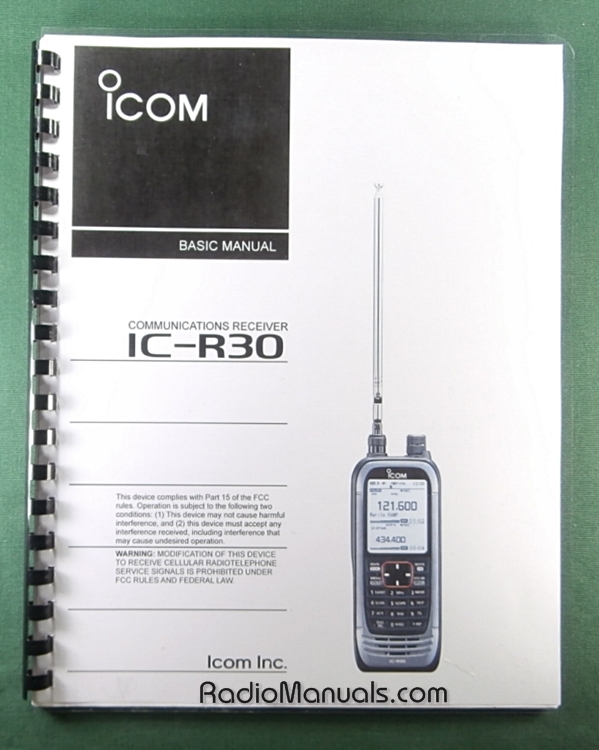 Icom IC-R30 Basic Instruction Manual - Click Image to Close